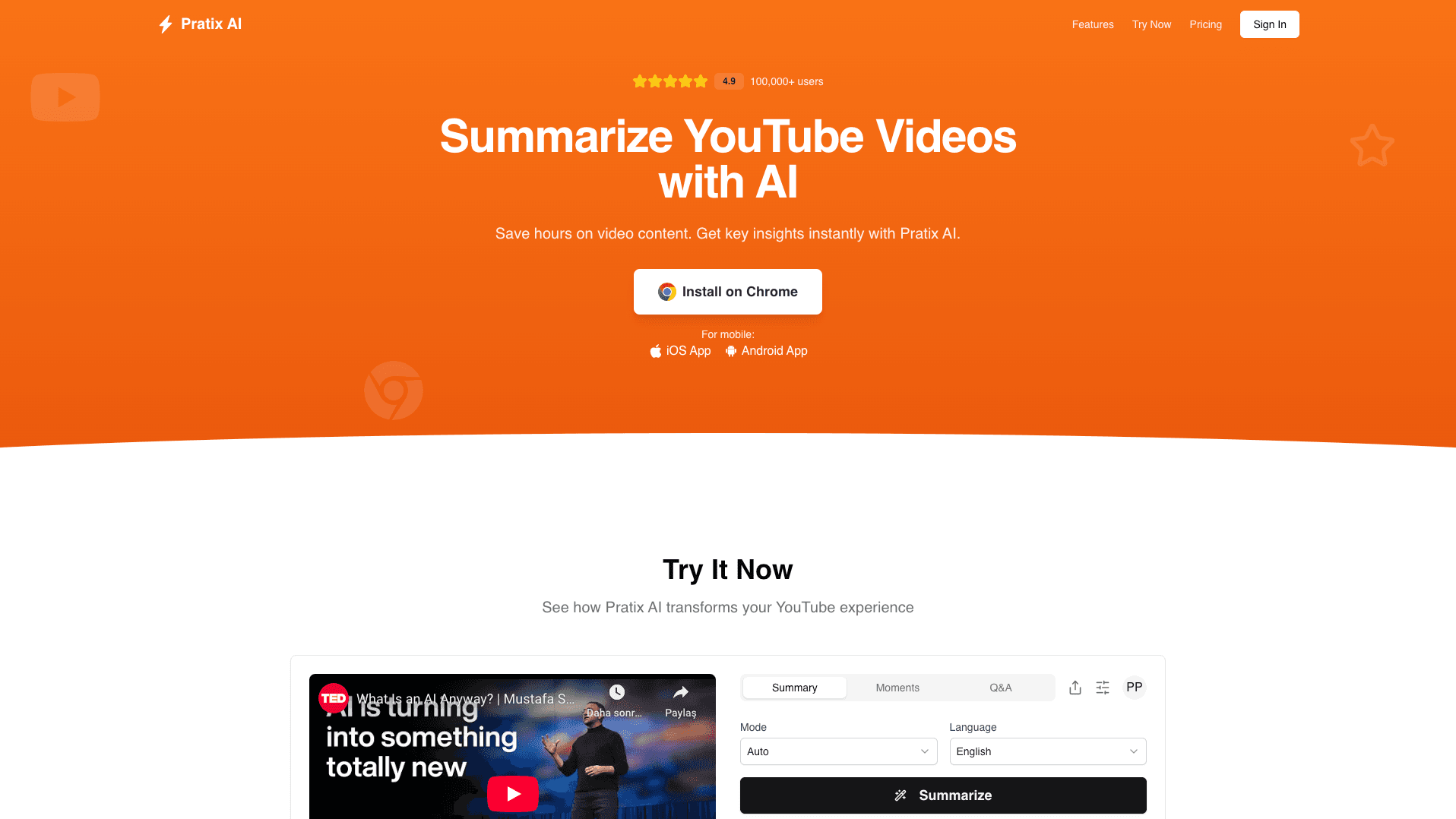 Pratix AI Landing Page